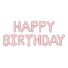 Happy Birthday Foliopallot Vaaleanpunainen