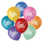 Happy Birthday Lateksipallot Monivärinen