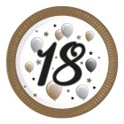18-vuotisjuhlien Pahvilautaset Kulta