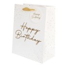 Happy Birthday Lahjakassi Valkoinen/Kulta
