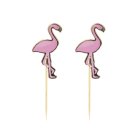 Vaaleanpunaiset flamingo-drinkkitikut