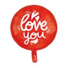 Love You Pyöreä Foliopallo Punainen