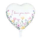 I Love You Mom Sydänfoliopallo Valkoinen