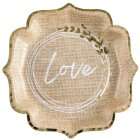 Love Kertakäyttölautaset Luonnollinen