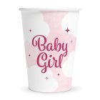 Baby Girl Pahvimukit Vaaleanpunainen/Valkoinen