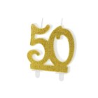50-vuotta Kimalteleva Kakkukynttilä Kulta