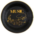 Musiikki Kertakäyttölautaset Kulta/Musta
