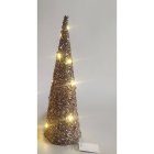 Joulukuusi LED-valoilla Ruskea