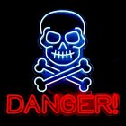 Danger pääkallo LED-neonkyltti