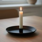 Metallilautanen Kynttilänjalka Musta