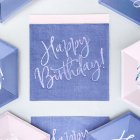 Siniset Happy Birthday -servetit