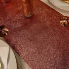 Kimaltava ruusukultainen premium kaitaliina