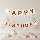 Happy Birthday Koristenauha Vaaleanpunainen/Kulta