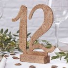 Puiset Pöytänumerot Glitter Ruusukulta