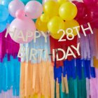 Personoitava Happy Birthday Kirjainnauha DIY Kulta