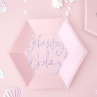 Happy B'day Pahvilautaset Vaaleanpunainen