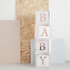 Baby Kirjainlaatikot Valkoinen/Ruusukulta