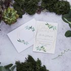 Geo Greenery Save The Date Kutsukortit