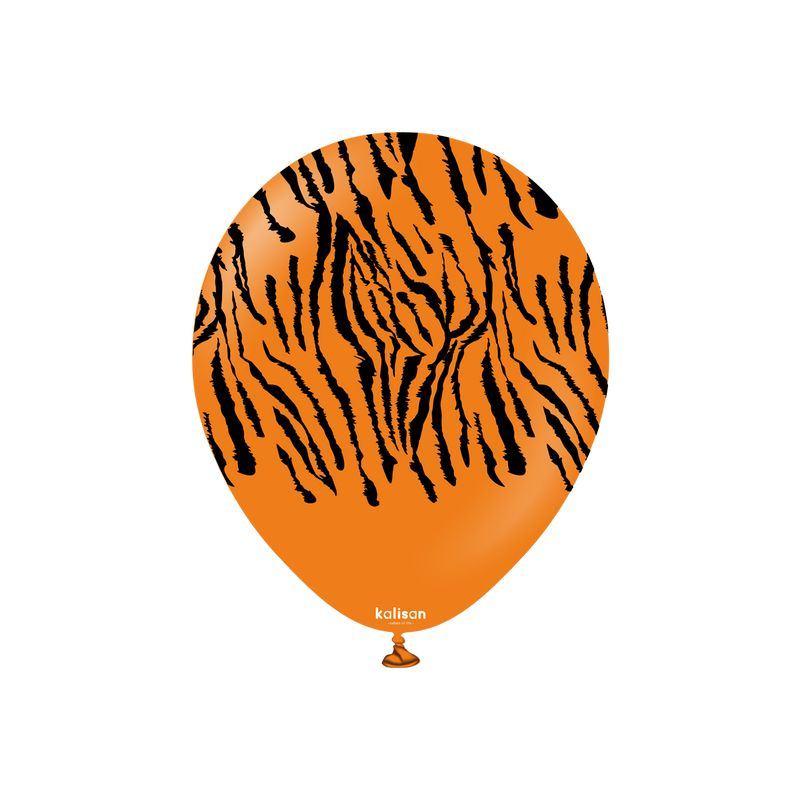 Premium Lateksi-ilmapallot Safari Tiger Oranssi/Musta