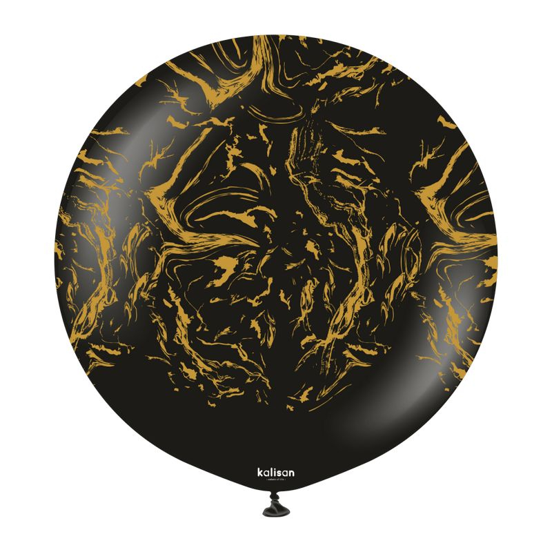 Premium Suuri Lateksi-ilmapallo Nebula Musta/Kulta