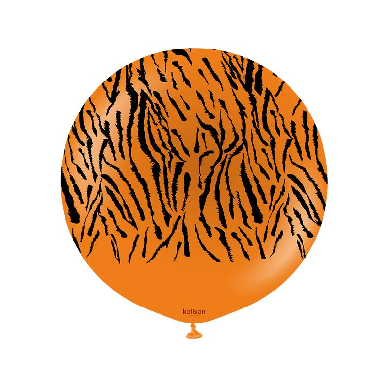 Premium Iso Lateksi-ilmapallo Safari Oranssi/Musta