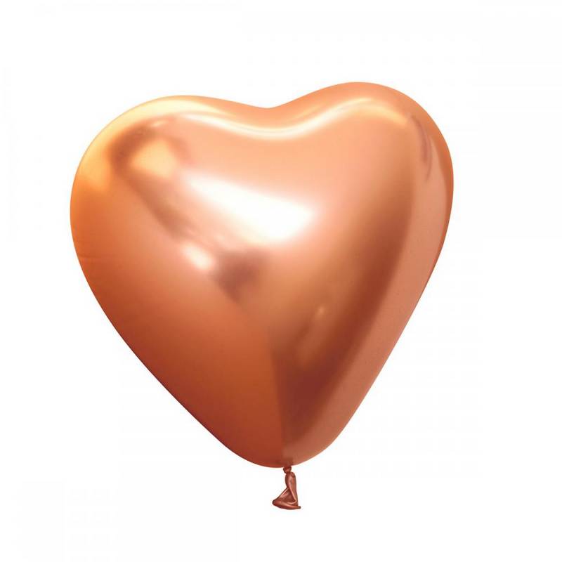 Premium Sydän Lateksi-ilmapallot Kromi Kupari