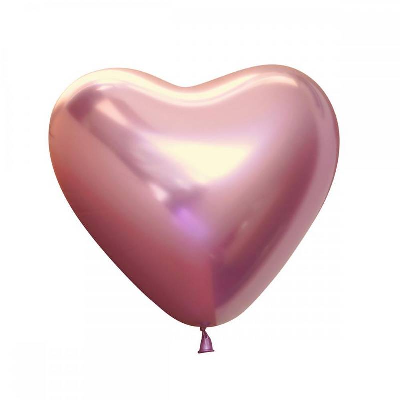 Premium Sydän Lateksi-ilmapallot Kromi Pinkki