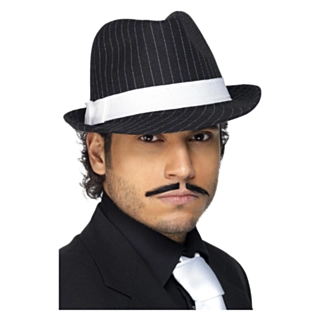 Fedora Gangsterihattu Musta/Valkoinen