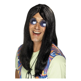 Pitkä Musta Hippiperuukki