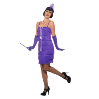 Violetti Lyhyt Charleston-Hapsumekko