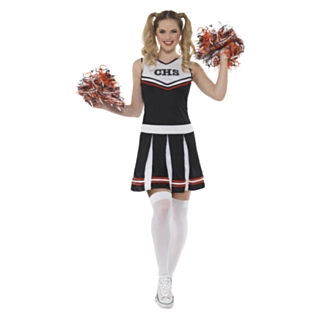 Cheerleader-asu mustavalkoinen