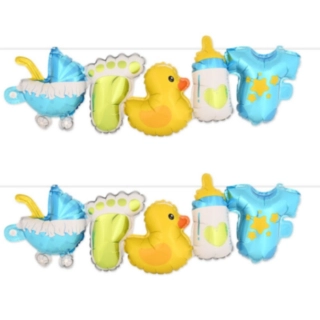 Babyshower Foliopallonauha Sininen