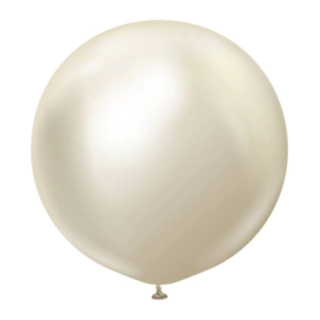 Premium Jättikokoiset Lateksi-ilmapallot Kromi White Gold