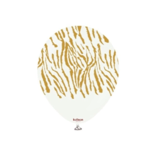 Premium Lateksipallot Safari Tiger Valkoinen/Kulta
