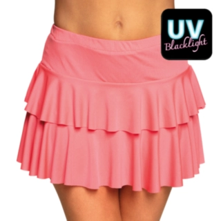 Röyhelöminihame Neonpinkki