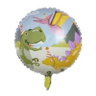 Pyöreä Dino Party Foliopallo