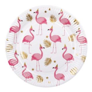 Pinkit Flamingot Pahvilautasia
