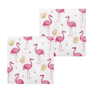 Pinkki flamingo -servetit