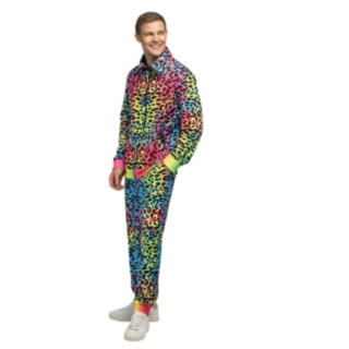 Leopardi Art Dude UV-verkkarit Naamiaisasu