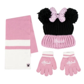 Minnie Mouse® Pipo, Hanskat & Kaulaliina Vaaleanpunaiset