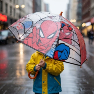 Spiderman® Sateenvarjo Läpinäkyvä