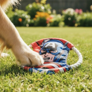Marvel® Kapteeni Amerikka Punainen Frisbee Koiralelu