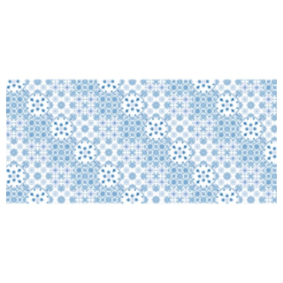 Portugalilainen Azulejos Kuvio Kaitaliina Sininen