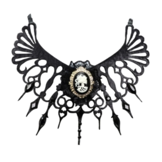 Goottityylinen Choker Kaulakoru Musta