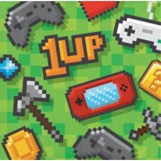 1 Up Peliaiheinen Lautasliina
