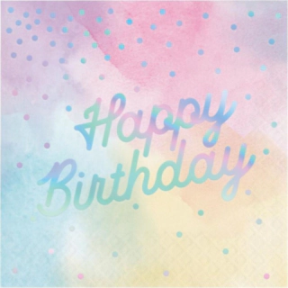 Happy Birthday - Lautasliinat, helmiäishohtoiset