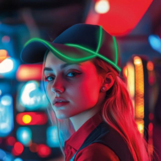 Neon LED Lippis Vihreä