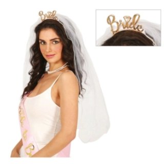 Bride Morsiuskruunu Hiuspanta Kulta