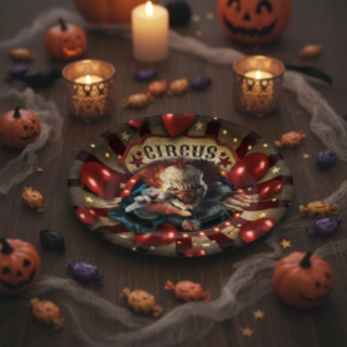 Halloween Sirkus Pahvilautaset