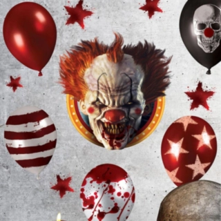 Horror Clown Seinäkoriste